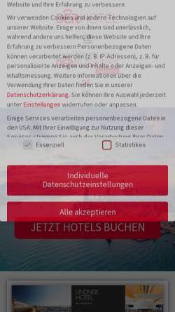 Vorschau der mobilen Webseite www.derhotel.com, DER Hotel.com
