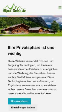 Vorschau der mobilen Webseite www.alpen-guide.de, Alpen-Guide