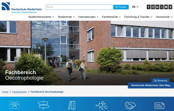 Vorschau von www.hs-niederrhein.de, Fachbereich Oecotrophologie der Hochschule Niederrhein