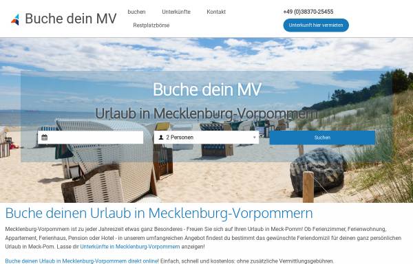Vorschau von www.buchen-sie-mv.de, Buchen Sie MV