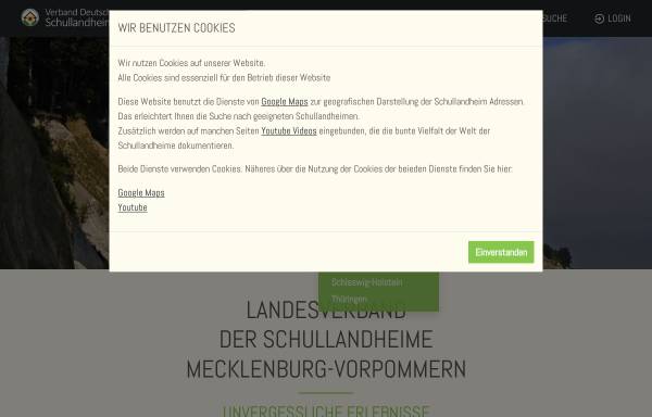 Vorschau von www.schullandheime-mv.de, Landesverband der Schullandheime Mecklenburg-Vorpommern