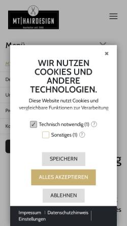 Vorschau der mobilen Webseite www.trux-hairdesign.de, Trux Hairdesign e.K.