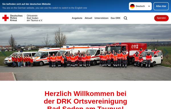 Vorschau von www.drk-badsoden.de, Deutsches Rotes Kreuz, Ortsvereinigung Bad Soden