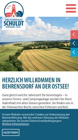 Vorschau der mobilen Webseite www.schuldt-behrensdorf.de, Ferienhaus Familie Schuldt