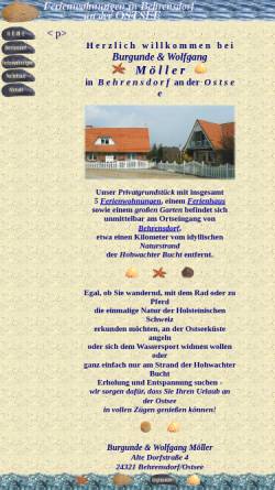 Vorschau der mobilen Webseite moeller-behrensdorf.de, Ferienwohnungen B. u. W. Möller