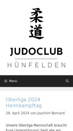 Vorschau der mobilen Webseite jc-huenfelden.de, Judoclub Hünfelden