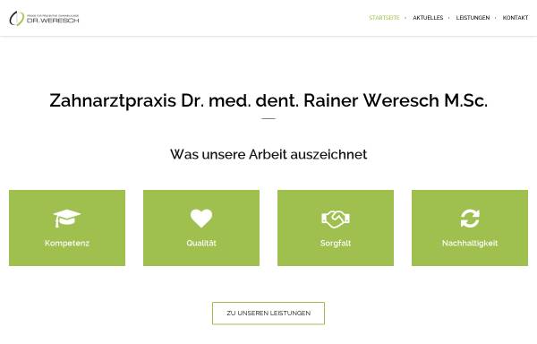Vorschau von www.zahnarzt-weresch-ochsenhausen.de, Dr. med. dent. Rainer Weresch