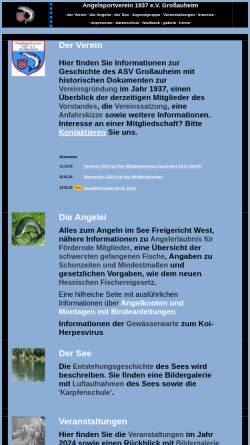 Vorschau der mobilen Webseite www.asv1937.de, Angelsportverein 1937 e.V. Grossauheim