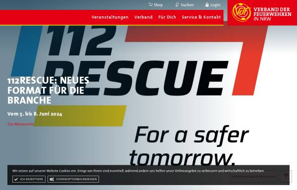 Vorschau von www.vdf-nrw.de, Verband der Feuerwehren in NRW e.V