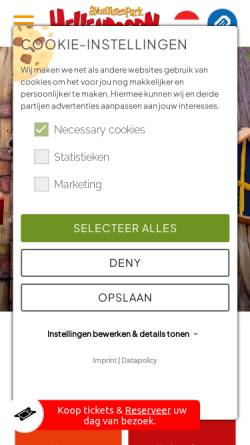 Vorschau der mobilen Webseite www.avonturenpark.nl, Abenteuerpark Hellendoorn