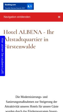 Vorschau der mobilen Webseite hotel-albena.de, Hotel Albena