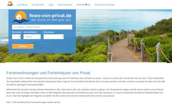 Vorschau von www.fewo-von-privat.de, Fewo-von-privat.de