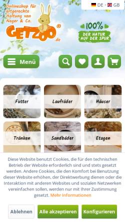 Vorschau der mobilen Webseite www.getzoo.de, Getzoo.de