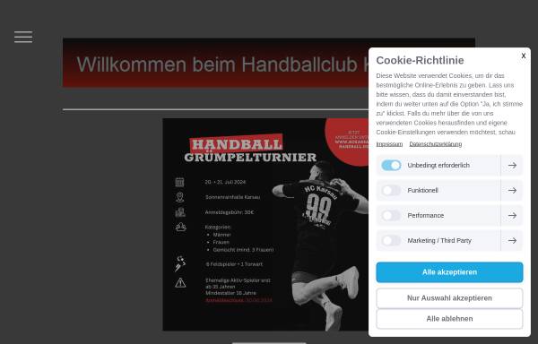 Vorschau von www.hckarsau-handball.de, HC Karsau