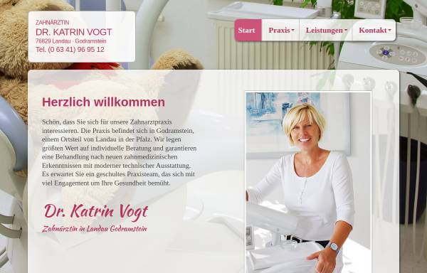 Vorschau von www.zahnarzt-dr-vogt-landau-godramstein.de, Zahnarztpraxis Dr. Katrin Vogt