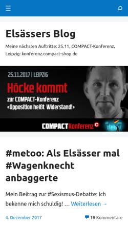 Vorschau der mobilen Webseite juergenelsaesser.wordpress.com, Elsässer, Jürgen