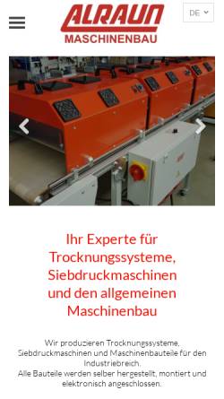 Vorschau der mobilen Webseite www.alraun.de, Alraun Technik GmbH