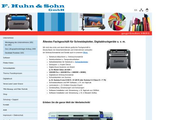 Vorschau von www.huhn-sohn.de, F. Huhn & Sohn GmbH