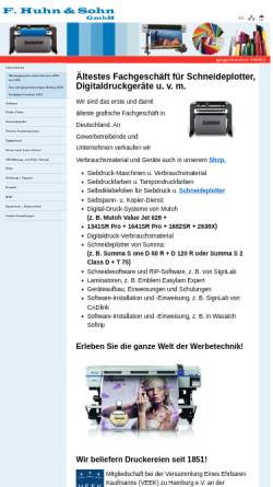 Vorschau der mobilen Webseite www.huhn-sohn.de, F. Huhn & Sohn GmbH