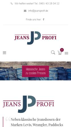 Vorschau der mobilen Webseite www.jeans-profi.de, Jeans-Profi, Dirk Lentfert