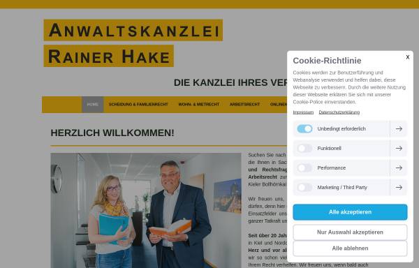 Vorschau von www.ra-hake.de, Rechtsanwalt Rainer Hake