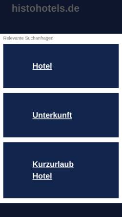 Vorschau der mobilen Webseite www.histohotels.de, Histohotels