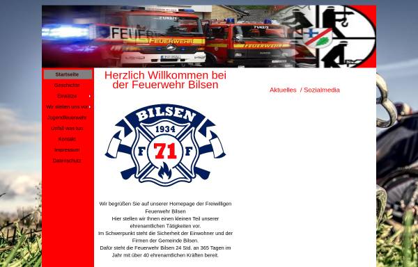 Vorschau von www.feuerwehr-bilsen.de, Freiwillige Feuerwehr Bilsen
