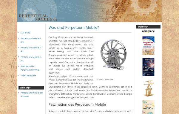 Vorschau von www.perpetuum-mobile.de, Perpetuum Mobile