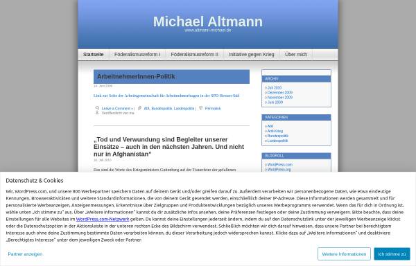 Vorschau von www.altmann-michael.de, Michael Altmann, SPD