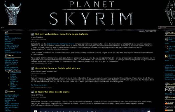 Vorschau von www.planetskyrim.de, Planet Skyrim
