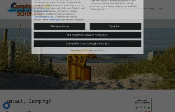 Vorschau von www.ostseecamping-schoening.de, Campingplatz Schöning