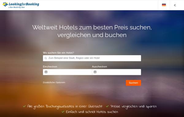 Vorschau von www.lookingforbooking.de, Looking for Booking