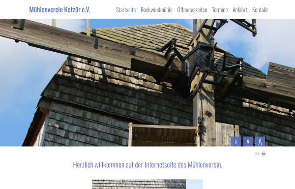 Vorschau von www.bockwindmuehle-ketzuer.de, Bockwindmühle Ketzür