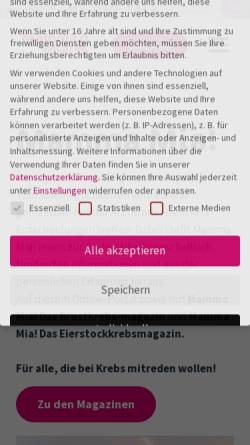 Vorschau der mobilen Webseite mammamia-online.de, Mamma Mia!