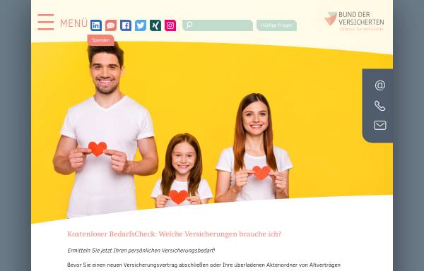 Vorschau von www.bundderversicherten.de, Bund der Versicherten e. V. zur Altersvorsorge