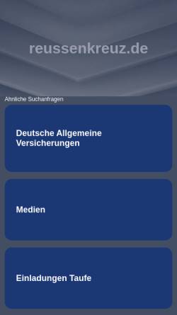 Vorschau der mobilen Webseite www.reussenkreuz.de, Waldgasthof Reußenkreuz