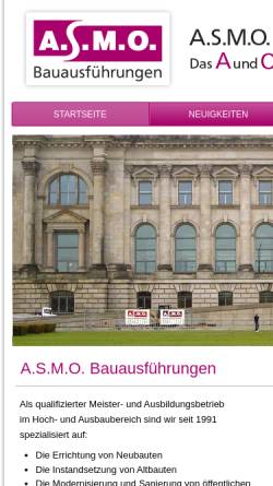 Vorschau der mobilen Webseite www.asmo-bau.de, A.S.M.O. Bauausführungen GmbH