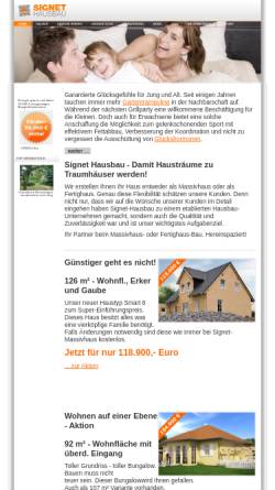 Vorschau der mobilen Webseite signet-haus.de, Signet Hausbau GmbH