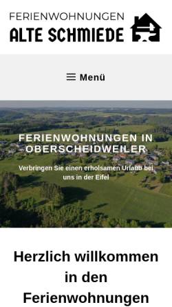 Vorschau der mobilen Webseite www.ferienwohnung-alteschmiede.de, Ferienwohnungen Alte Schmiede