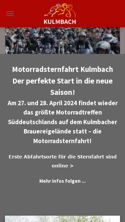 Vorschau der mobilen Webseite www.motorradsternfahrt.de, Motorradsternfahrt nach Kulmbach