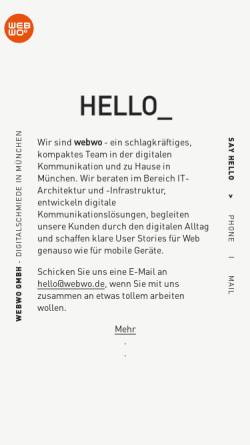 Vorschau der mobilen Webseite webwo.de, WebWo New Media