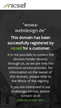 Vorschau der mobilen Webseite wowa-webdesign.de, Wowa-Webdesign, Wolfgang Wagner