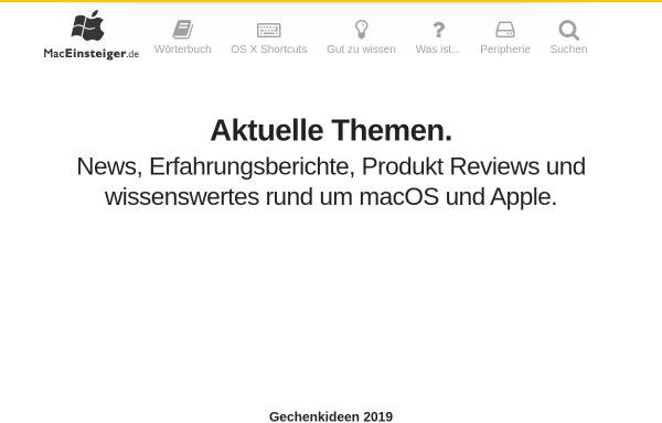 Vorschau von www.maceinsteiger.de, Mac-Rookie