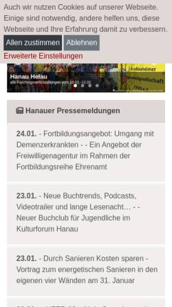 Vorschau der mobilen Webseite steb-hanau.de, Stadtelternbeirat