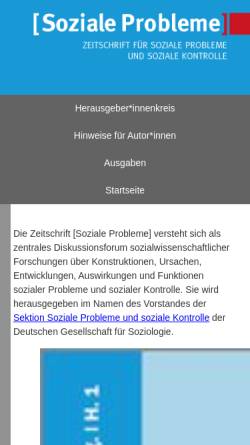 Vorschau der mobilen Webseite www.soziale-probleme.de, Soziale Probleme