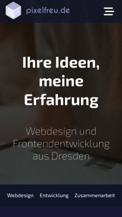 Vorschau der mobilen Webseite www.pixelfreu.de, Pixelfreu, Daniel Erlinger