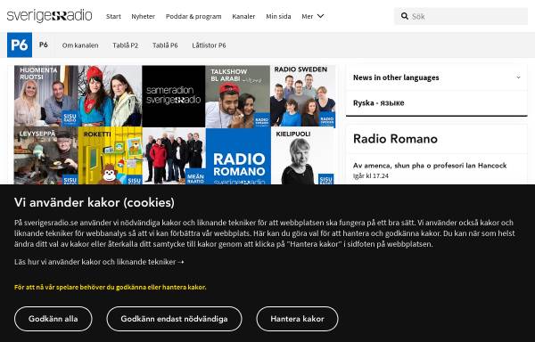 Vorschau von sverigesradio.se, Radio Schweden