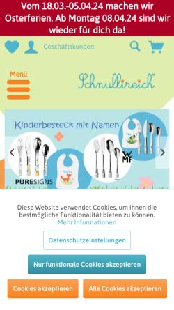 Vorschau der mobilen Webseite www.schnullireich.de, Schnullireich