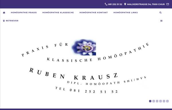 Vorschau von www.krausz.ch, Praxis für Klassische Homöopathie Ruben Krausz Dipl Homöopath SHI/HVS Chur