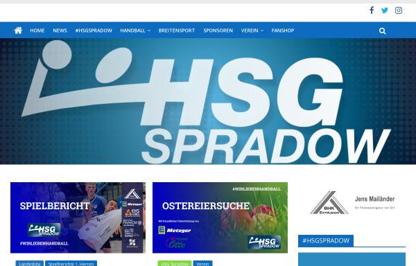 Vorschau von www.hsg-spradow.de, HSG Spradow
